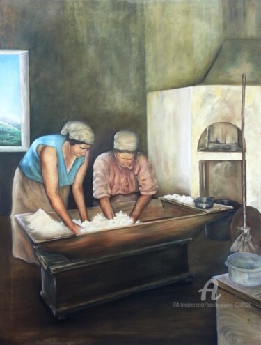 绘画 标题为“Panificazione” 由Basilio Dipani, 原创艺术品, 油 安装在木质担架架上