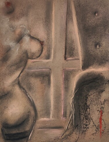 Tekening getiteld "Waiting for your to…" door Olesya Nikolaeva, Origineel Kunstwerk, Pastel Gemonteerd op Karton