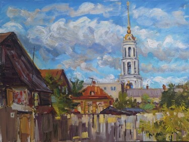 Картина под названием "Summer in Shuia" - Maria Iakovleva, Подлинное произведение искусства, Масло Установлен на Деревянная…