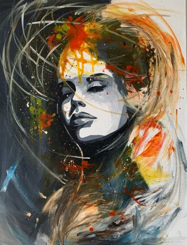 "Peace" a medium-sized oil painting on canvas Painting titled ""Peace" a medium-si…" by Julia Miloslavskaya (Milo), Original Artwork, Oil Mounted on Wood Stretcher frame
