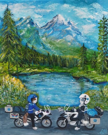 Peinture intitulée "Peinture acrylique…" par Oxana Mustafina, Œuvre d'art originale, Acrylique Monté sur Châssis en bois