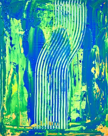绘画 标题为“流光织锦 Luminous Tapes…” 由Hongfeng Guo, 原创艺术品, 丙烯