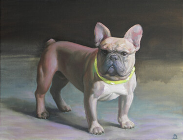 Painting titled "Defender" by Dmytro Danilov, Original Artwork, Oil Mounted on Wood Stretcher frame