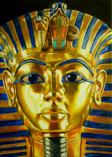 绘画 标题为“Tut” 由Ken Kvamme, 原创艺术品, 油 安装在木质担架架上