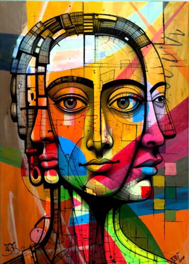 数字艺术 标题为“faces 206” 由Burkhard Baier, 原创艺术品, 2D数字工作