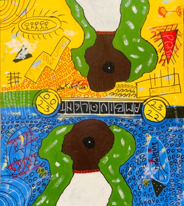 Painting titled "Ambivalent" by Olumide Ajayi, Original Artwork, Acrylic