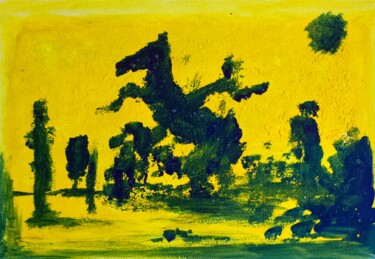 Peinture intitulée "Yellowstone" par Milto Sideris, Œuvre d'art originale, Acrylique