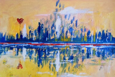 Pintura intitulada "Heart balloon" por Milto Sideris, Obras de arte originais, Acrílico