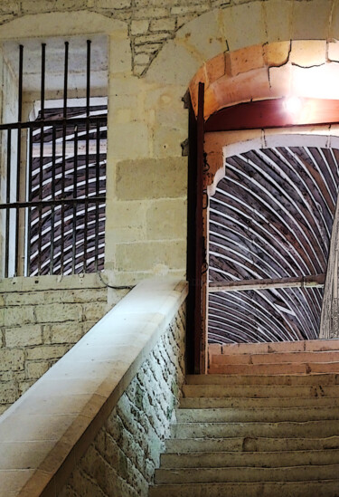 Photographie intitulée "Escalier et plafond" par Antoine Cousin, Œuvre d'art originale, Photographie numérique