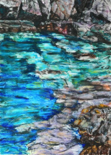 "Two Elements 4" başlıklı Tablo Gabriele Kübler-Mohr tarafından, Orijinal sanat, Pastel