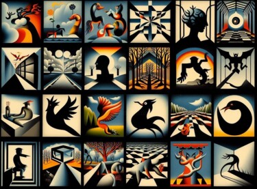 Arte digitale intitolato "SYZYGY 018" da Karavix, Opera d'arte originale, Immagine generata dall'IA
