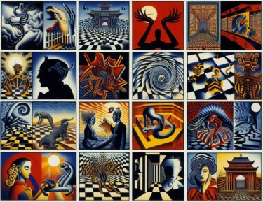 Arte digitale intitolato "SYZYGY 019" da Karavix, Opera d'arte originale, Immagine generata dall'IA