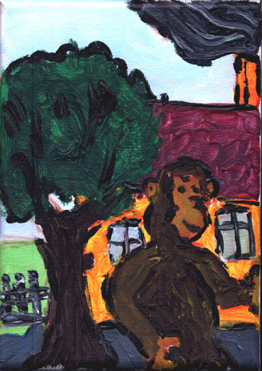 Malerei mit dem Titel "Spaziergang" von Dieter Hamm, Original-Kunstwerk, Acryl Auf Keilrahmen aus Holz montiert