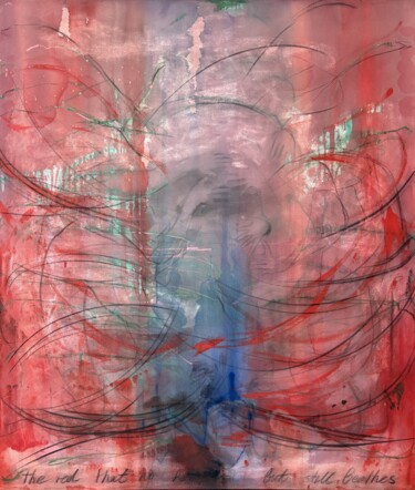The red that no longer screams but still breathes 绘画 标题为“The red that no lon…” 由Gela Mikava, 原创艺术品, 丙烯