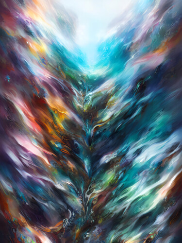 Digital Arts titled "Sea: Journey of Dig…" by Meahau, Original Artwork, AI generated image