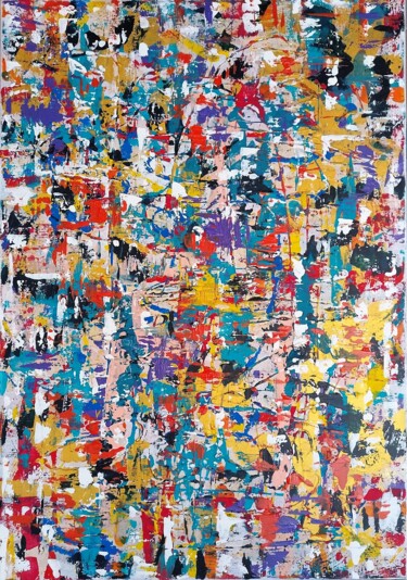 绘画 标题为“Positivity is in th…” 由Igor Kotnik, 原创艺术品, 丙烯 安装在木质担架架上