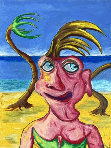Peinture intitulée "L ÎLE D ÉOLE" par Philippe Savage, Œuvre d'art originale, Pastel
