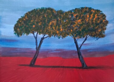 Painting titled "Attraction when the…" by Milto Sideris, Original Artwork, Acrylic