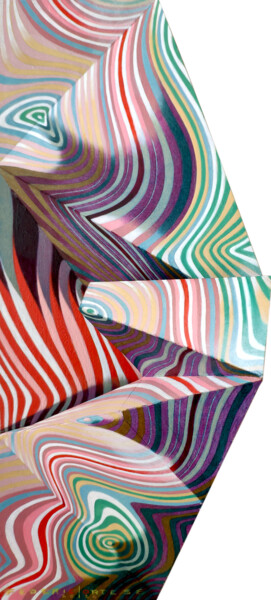 Painting titled "Relief number 14" by Federico Cortese, Original Artwork, Oil Mounted on Wood Panel