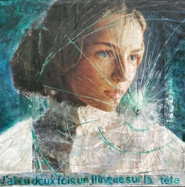 Peinture intitulée "« Le soleil n’y ent…" par Ananda Eva, Œuvre d'art originale, Collages Monté sur Panneau de bois