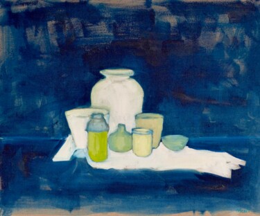 Peinture intitulée "Nature morte M5" par Bénédicte Basili, Œuvre d'art originale, Huile Monté sur Châssis en bois