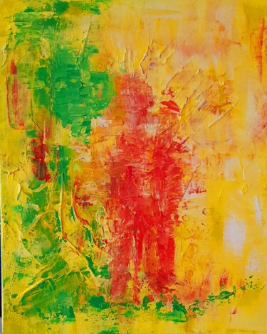 Peinture intitulée "Echo" par Jacqueline Poitevin, Œuvre d'art originale, Acrylique Monté sur Châssis en bois