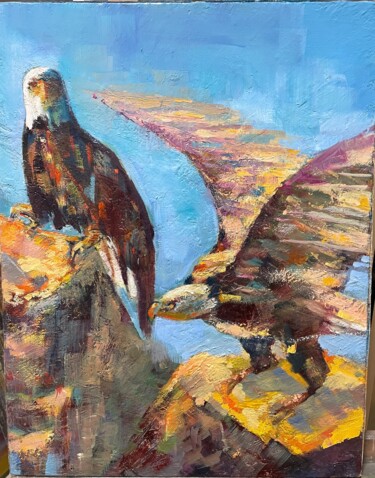 "Bien haut" başlıklı Tablo Charles Tapiero tarafından, Orijinal sanat, Petrol