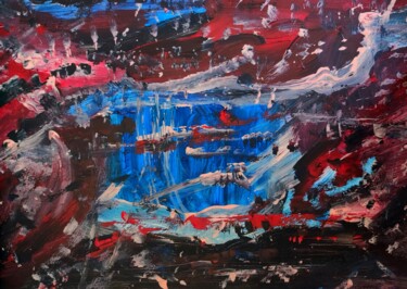 Painting titled "Wild aquaincidences…" by Milto Sideris, Original Artwork, Acrylic