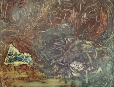 Peinture intitulée "po2" par Bernard Waechter, Œuvre d'art originale, Huile