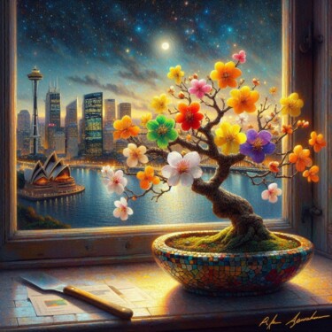 Arte digitale intitolato "Sydney 4" da Rogo Lino, Opera d'arte originale, Immagine generata dall'IA Montato su artwork_cat.