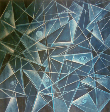绘画 标题为“Abstrato cubista M22” 由Antonio Guimaraes, 原创艺术品, 丙烯