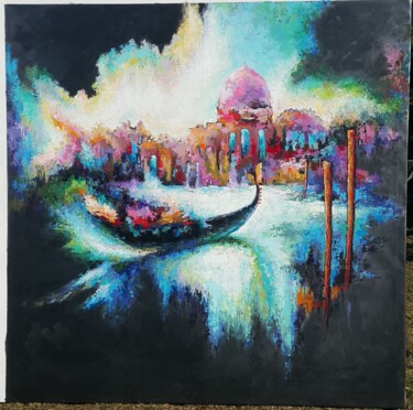 Pittura intitolato "Evening Venice" da Viktoria Lapteva, Opera d'arte originale, Acrilico