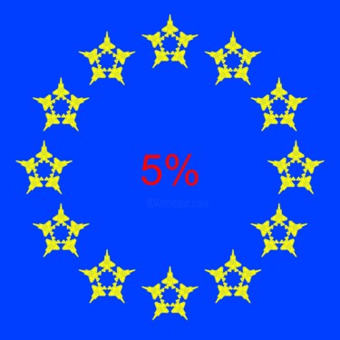 "EU_F35_5%" başlıklı Baskıresim Giulio Gavioli tarafından, Orijinal sanat, Dijital baskı Diğer sert panel üzerine monte edil…