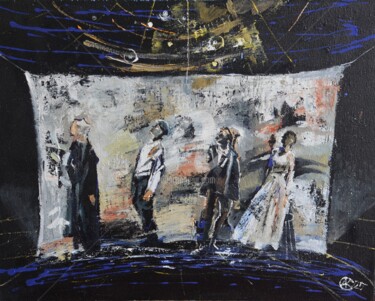 Schilderij getiteld "Observers" door Andrei Kreminskii, Origineel Kunstwerk, Olie
