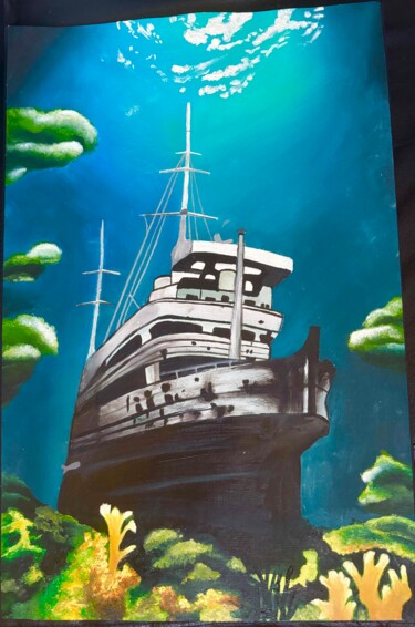 "Discovery Under The…" başlıklı Tablo Evangelina tarafından, Orijinal sanat, Petrol