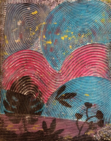 Peinture intitulée "Era una notte stell…" par Ines, Œuvre d'art originale, Acrylique