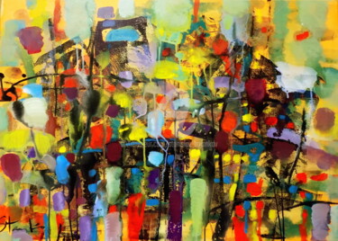 Painting titled "Jazzy mood-LXXX" by Stanislav Bojankov, Original Artwork, Acrylic