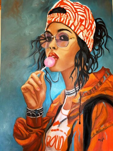 Peinture intitulée "Lollipop" par Mijo Andreani, Œuvre d'art originale, Huile Monté sur Châssis en bois