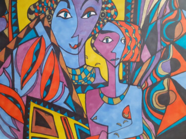 Schilderij getiteld "The painter" door Mildrède Brevet, Origineel Kunstwerk, Marker