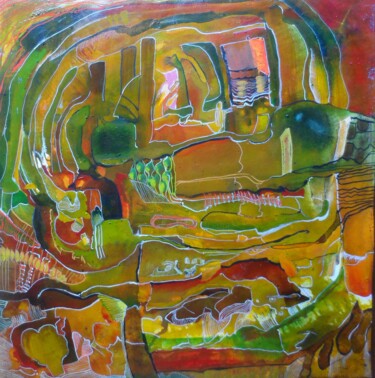 Peinture intitulée "ma bouille" par Geneviève Durantou, Œuvre d'art originale, Acrylique