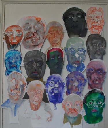 图画 标题为“autoportrait” 由Geneviève Durantou, 原创艺术品, 墨