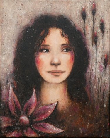 Peinture intitulée "Douce indocile" par Isabelle Milloz, Œuvre d'art originale, Acrylique Monté sur Châssis en bois