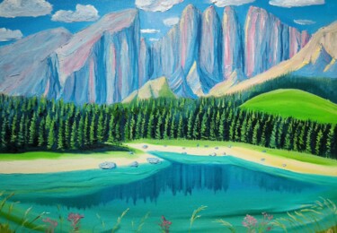 绘画 标题为“Carezzo di Lago” 由Aleksander Aleksiuk, 原创艺术品, 油