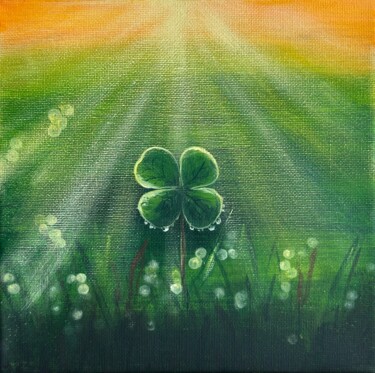 Peinture intitulée "Glow of Luck" par Olga Semenova, Œuvre d'art originale, Acrylique