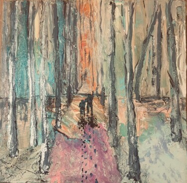 Pittura intitolato "Together" da Askat, Opera d'arte originale, Olio Montato su Telaio per barella in legno