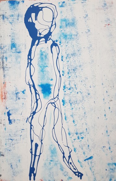 The Sky and The Man blend into in each other 绘画 标题为“The Sky and The Man…” 由Paolo Cantù Gentili, 原创艺术品, 丙烯 安装在木质担架架上