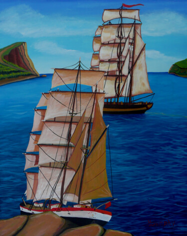 Bound For Sea Malerei mit dem Titel "Bound For Sea" von Anthony Dunphy, Original-Kunstwerk, Acryl