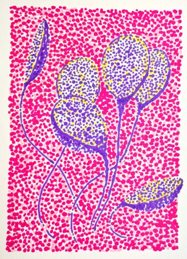 Drawing titled "Sharpointilism - 65" by Milto Sideris, Original Artwork, Marker