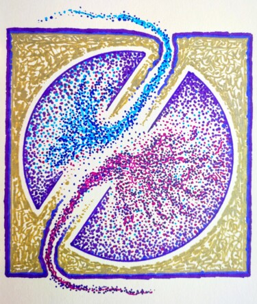 图画 标题为“Sharpointilism - 66” 由Milto Sideris, 原创艺术品, 标记