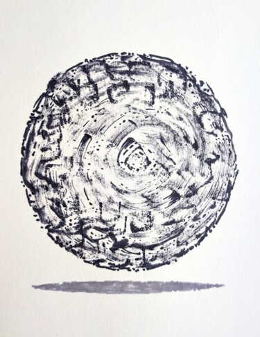 Disegno intitolato "Sharpointilism - 67" da Milto Sideris, Opera d'arte originale, Pennarello
